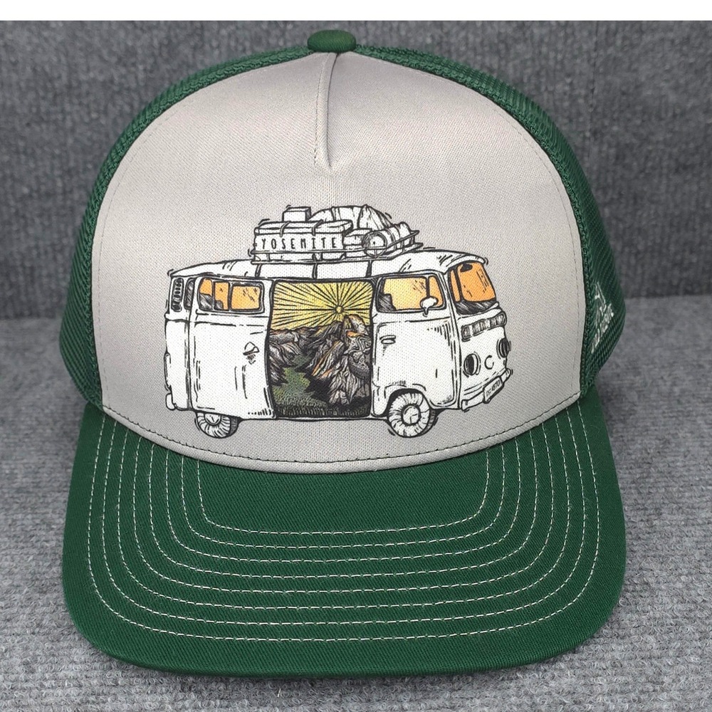 Wild Tribute‎ Hat Cap Snap Back Green Grey Yosemite Outdoors Hiking Camping Mens